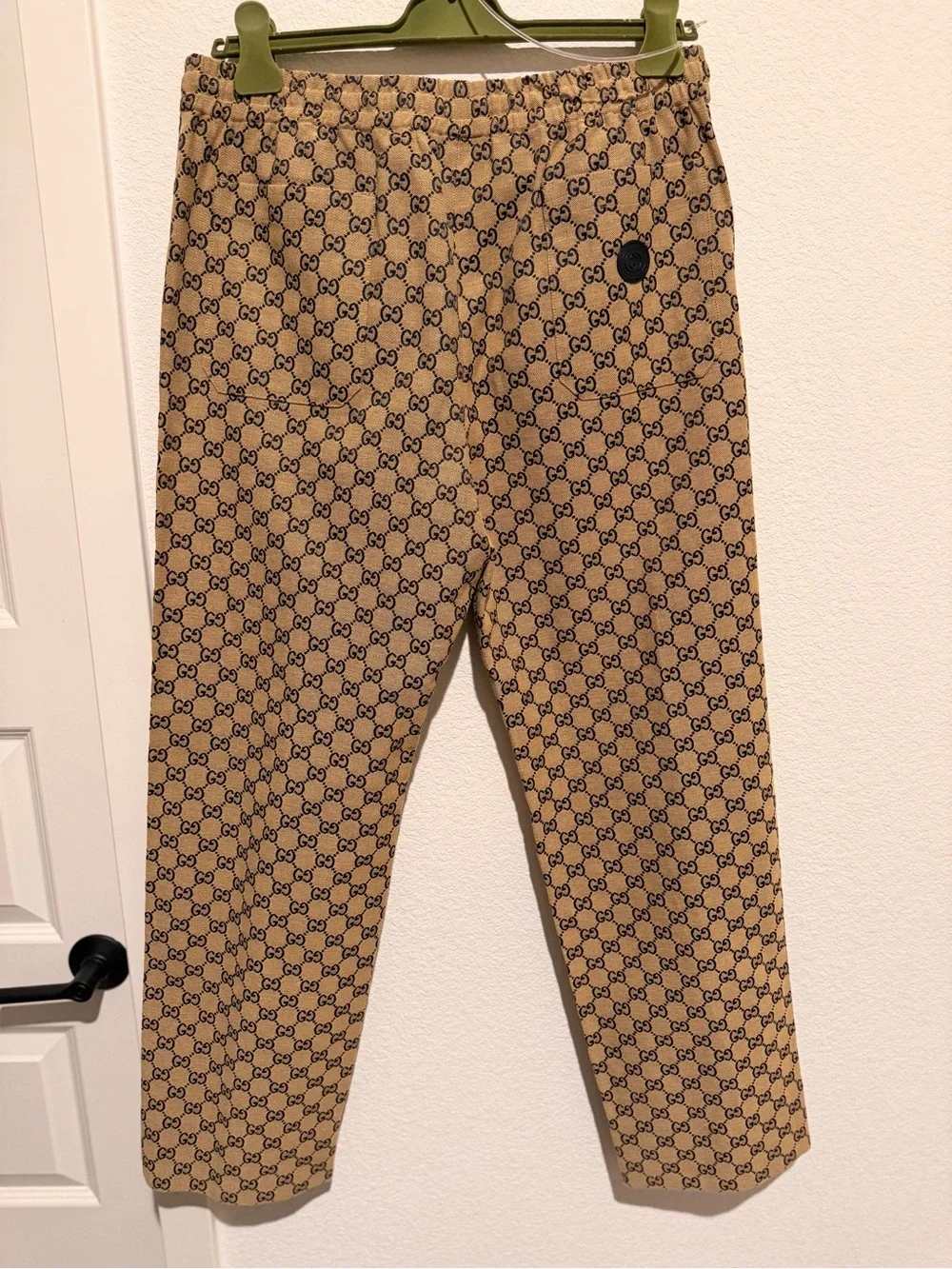 Authentic Gucci Beige Tan GG Monogram Pants